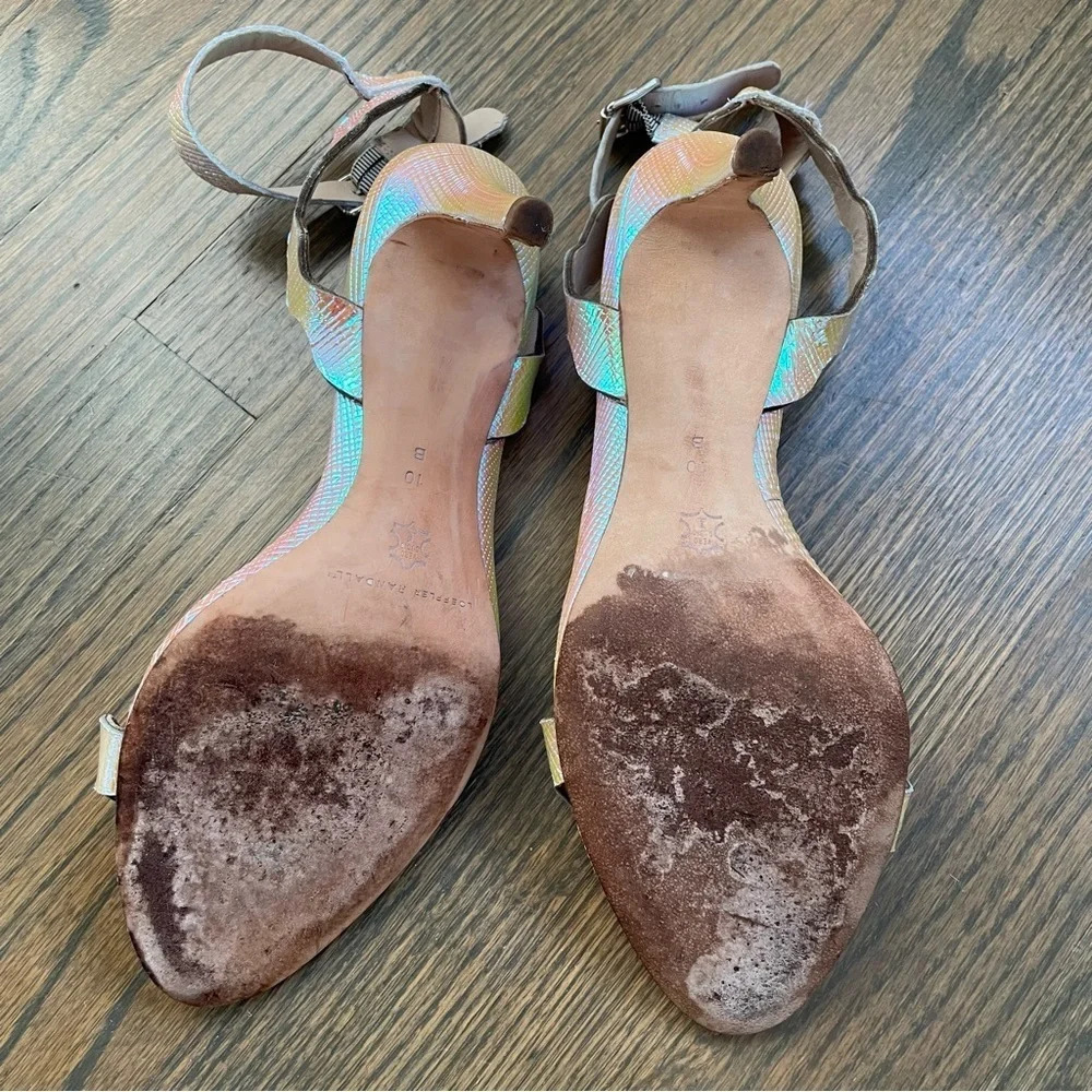 LOEFFLER RANDALL Reina Scalloped Leather Sandal Iridescent - Picture 10 of 13